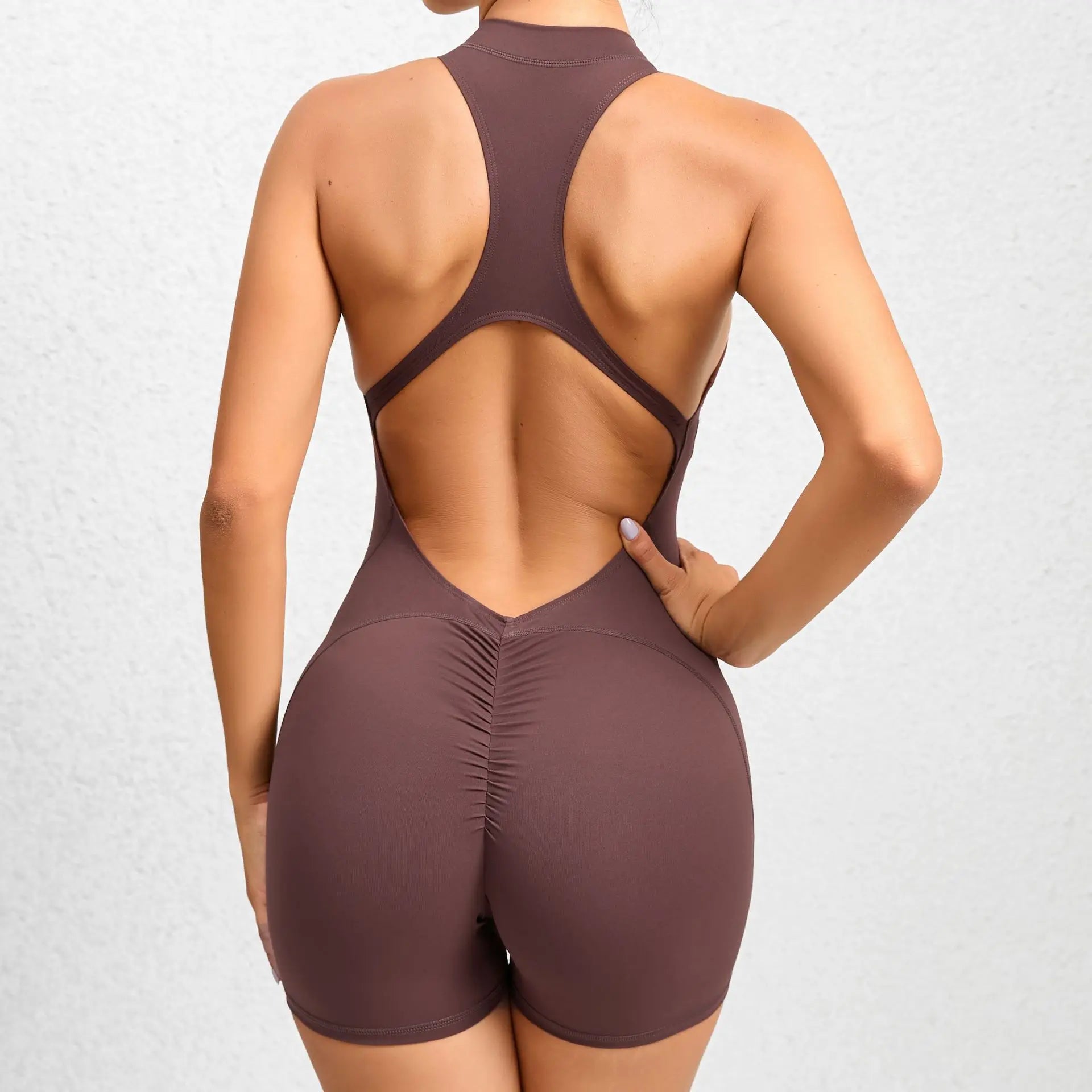 Women Sleeveless Sports Jumpsuit Yoga Romper Fitness Bodysuit