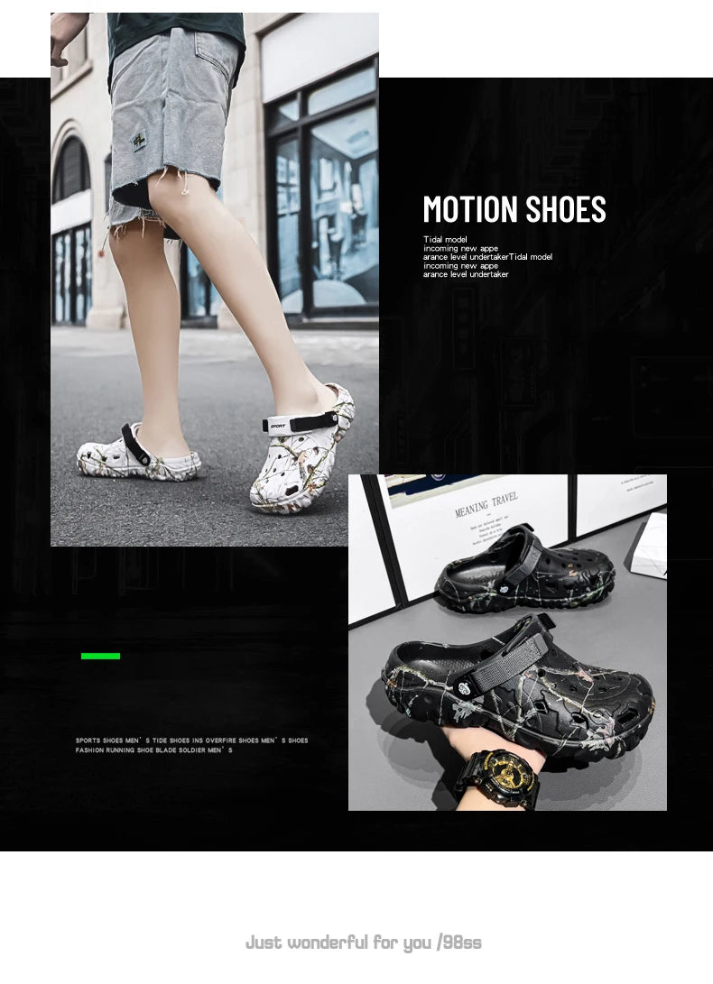 Mens Classic Outdoor Anti-Slip Garden Clog Sandals
