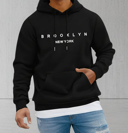 Men Brooklyn New York Graphic Hoodie Sweatshirt