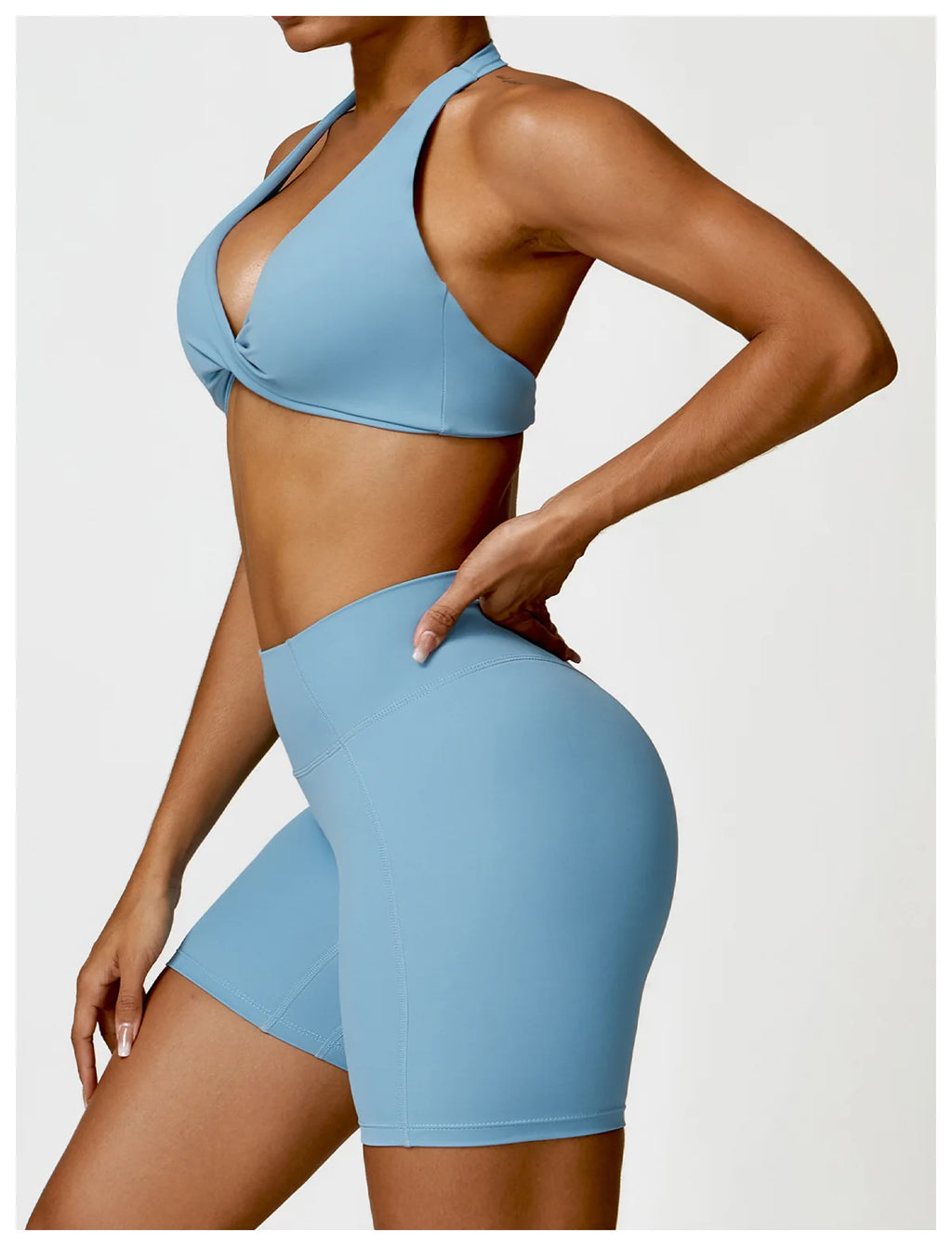 Women Seamless Yoga Set Push Up Sports Bra and High Waist Leggings