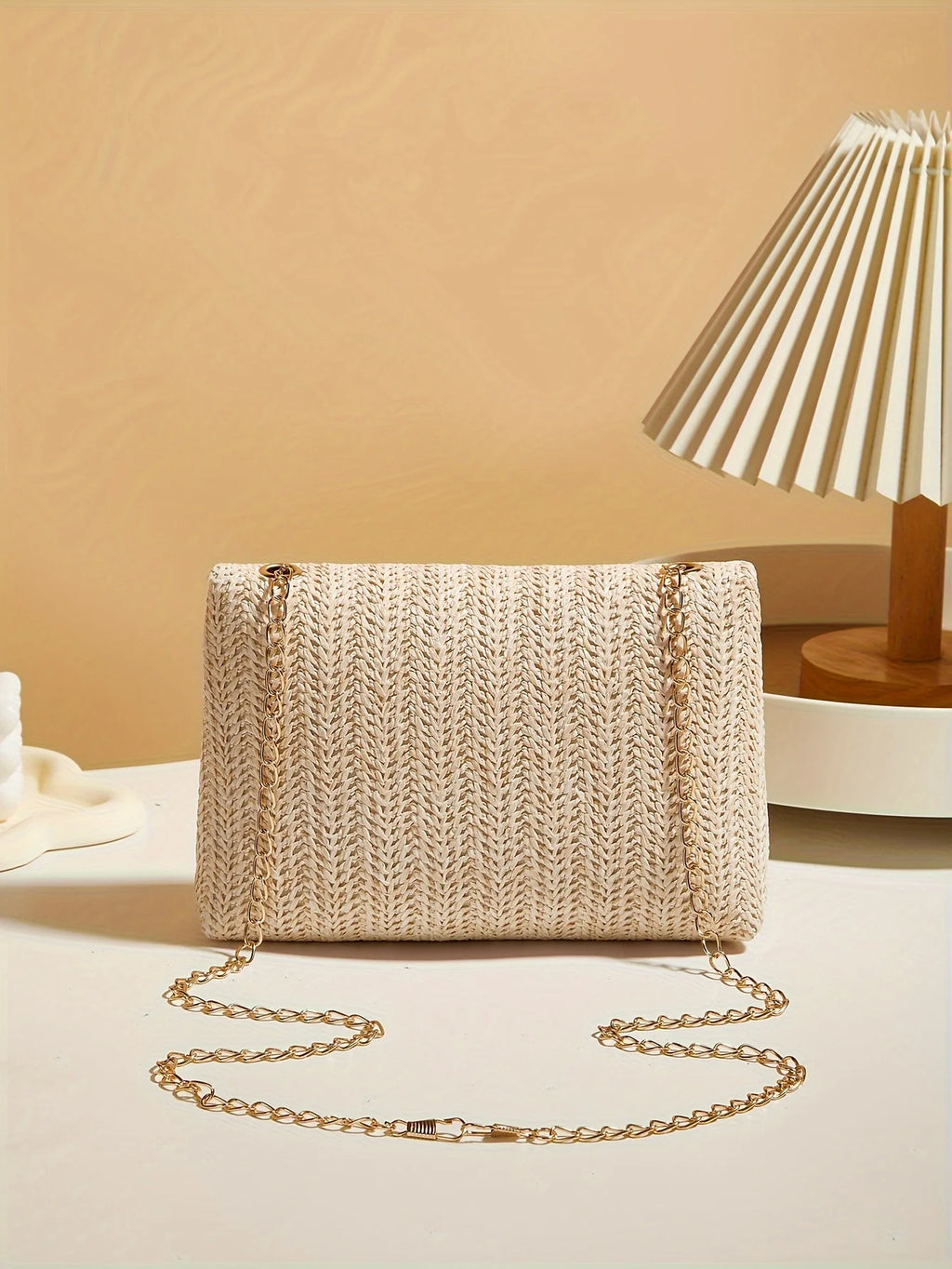 Woven Straw Shoulder Crossbody Bag for Women