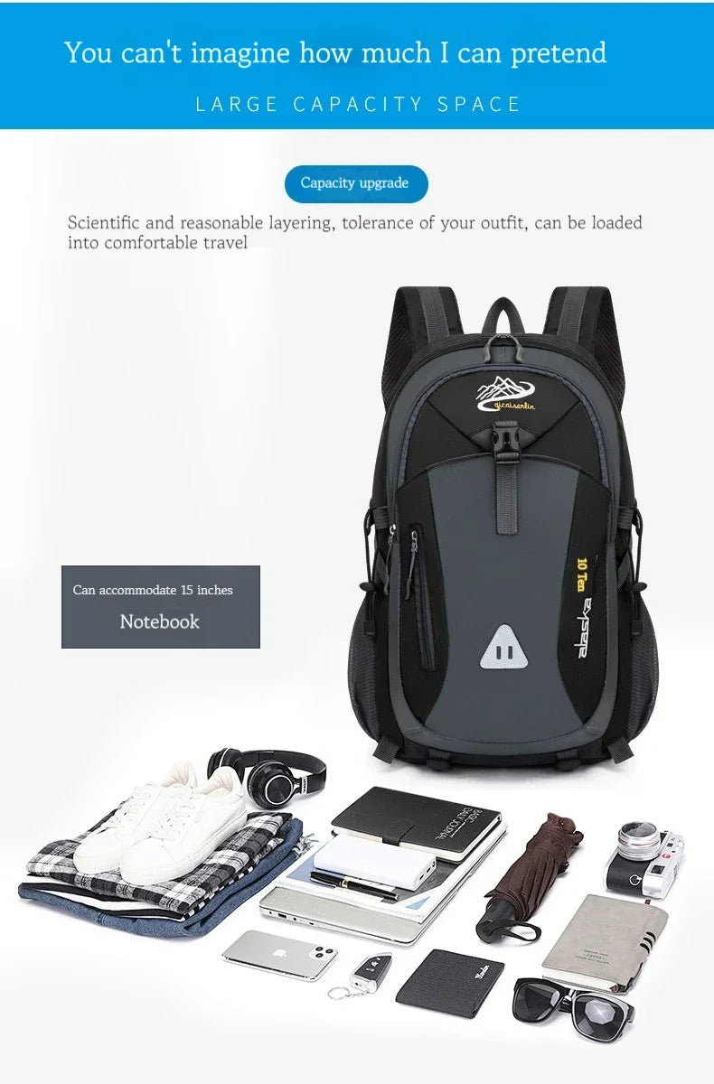 Waterproof Outdoor Travel Hiking Backpack for Men
