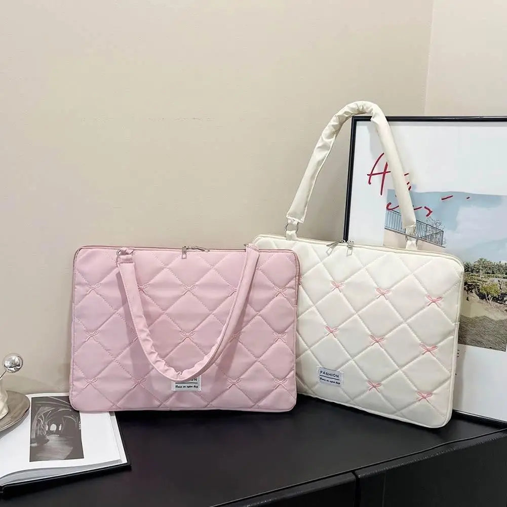 Portable Cute Bow Laptop Sleeve Bag