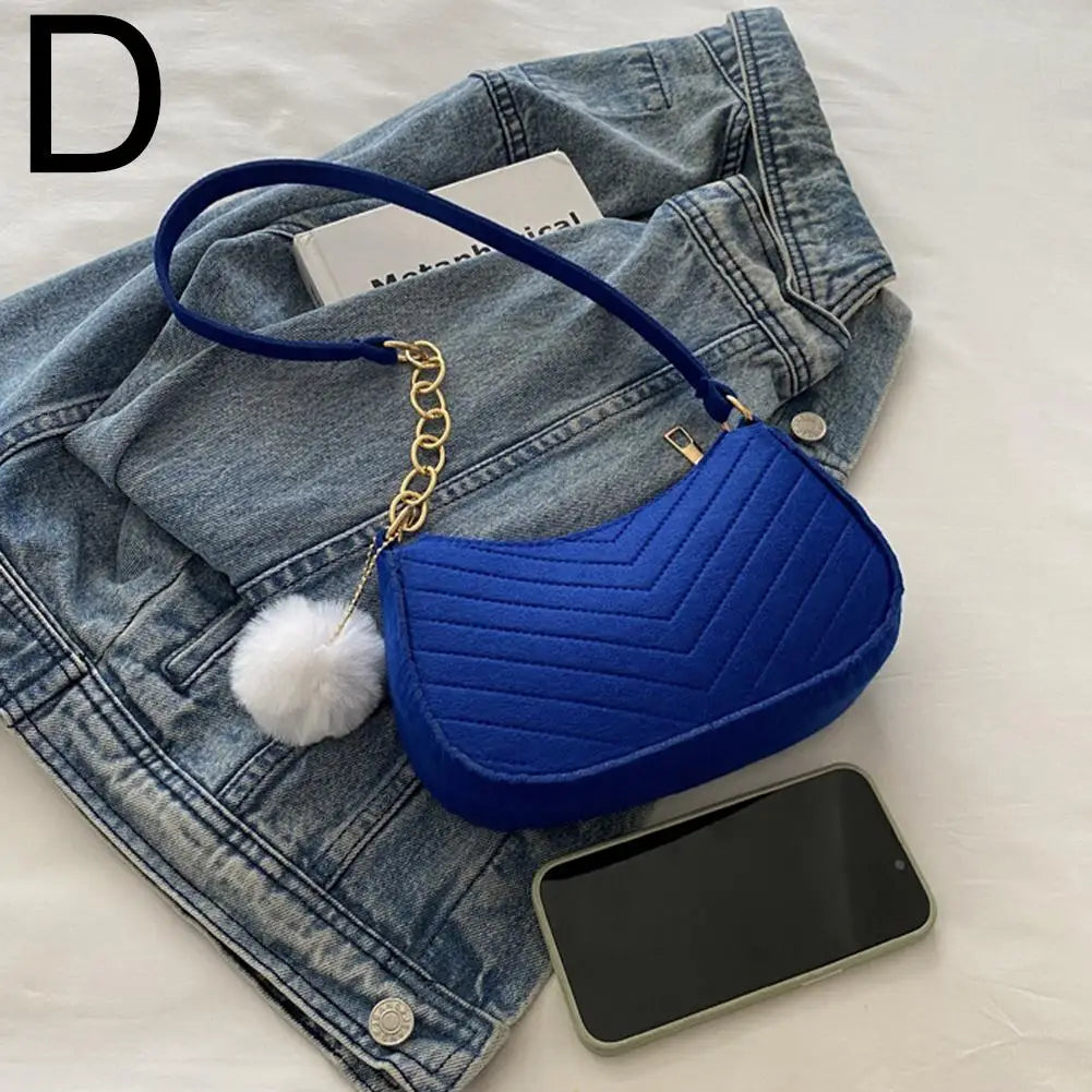 Felt Mini Shoulder Saddle Bag for Women
