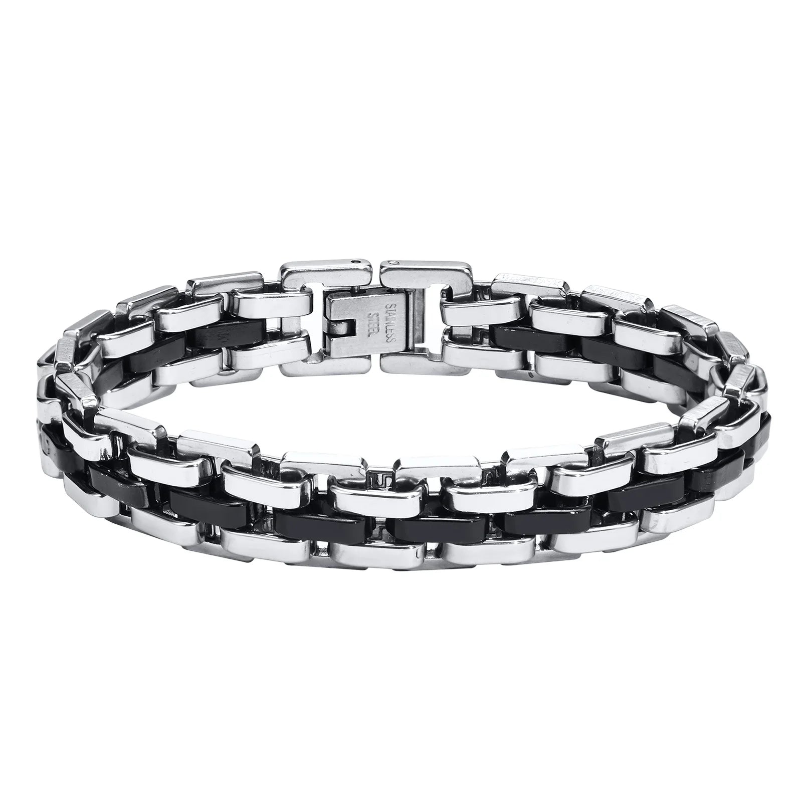 Men Two Tone Stainless Steel Bracelet Jewelry