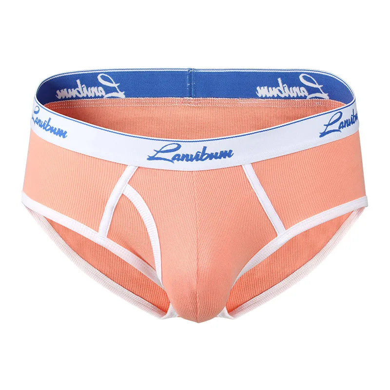 Mid Waist Cotton Thread Briefs for Men