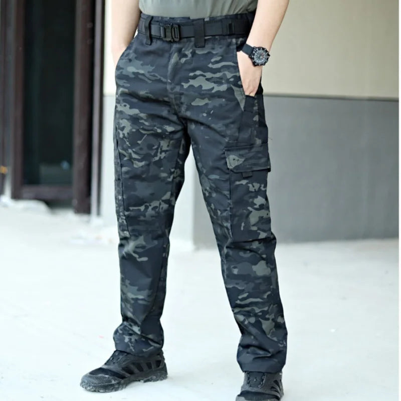 Men Tactical Waterproof Cargo Pants Multi-Pocket