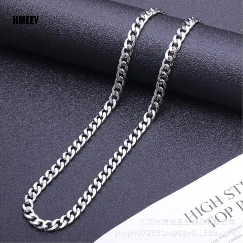 Men Stainless Steel Chain Hip Hop Fashion Necklace