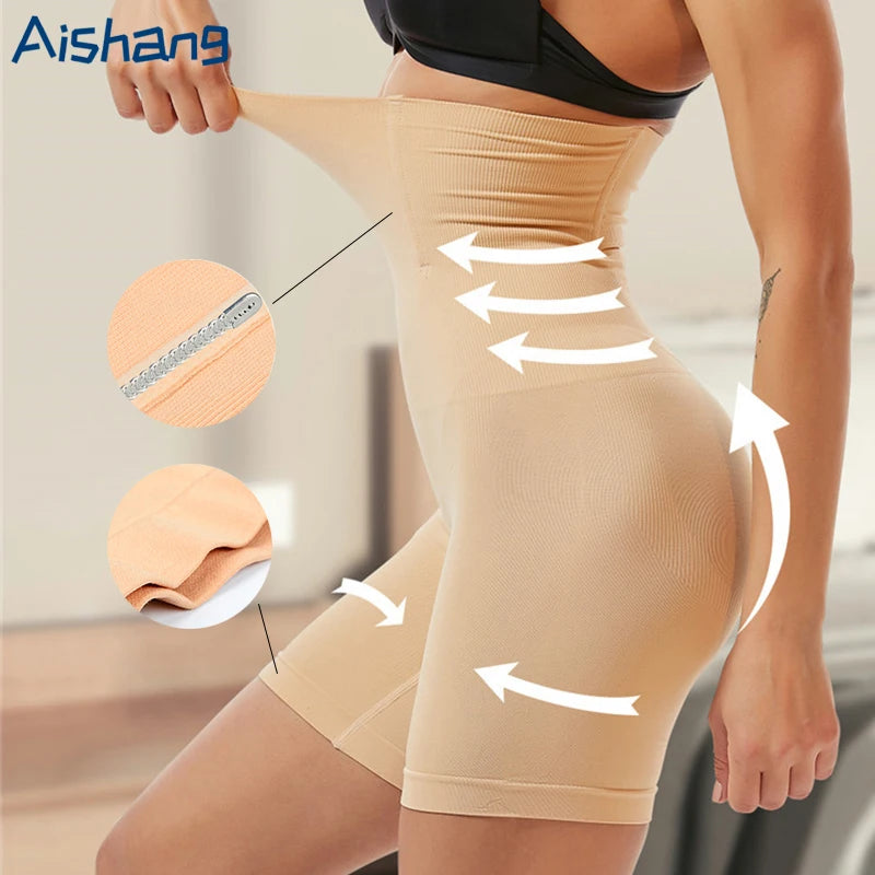 High Waist Tummy Control Mid Thigh Body Shaper Shorts for Women