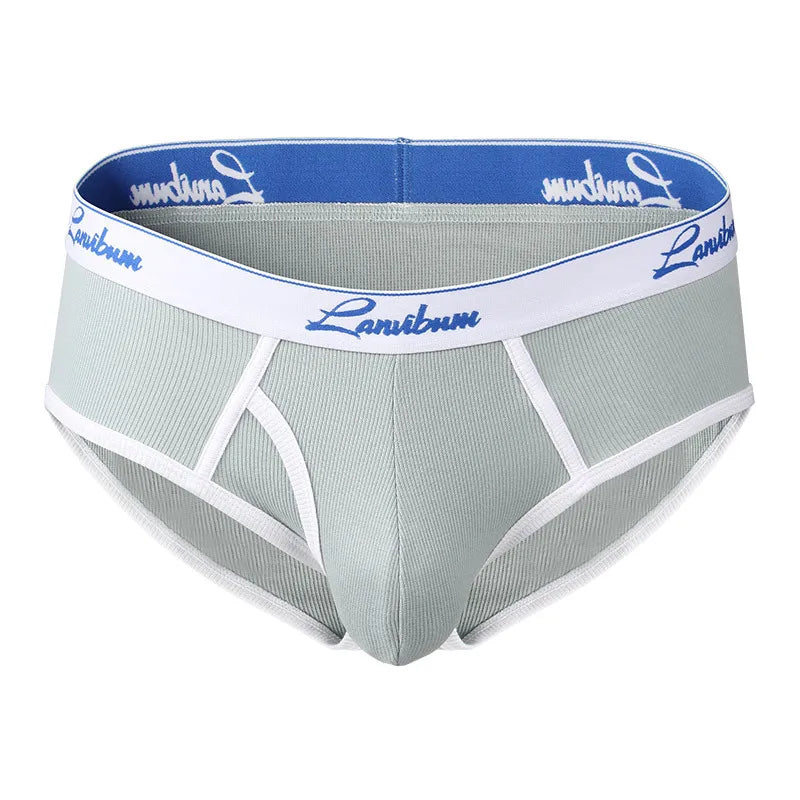 Mid Waist Cotton Thread Briefs for Men