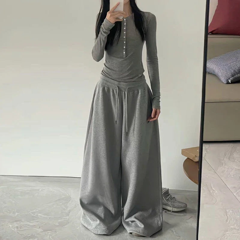 Women Retro Hip Hop Oversized Casual Sweatpants