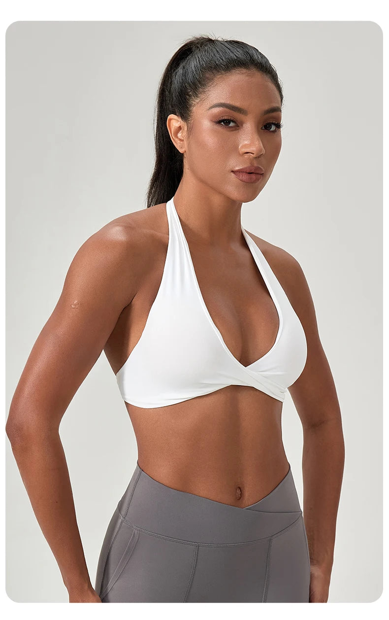 Women Halter Stylish Neck Sports Bra