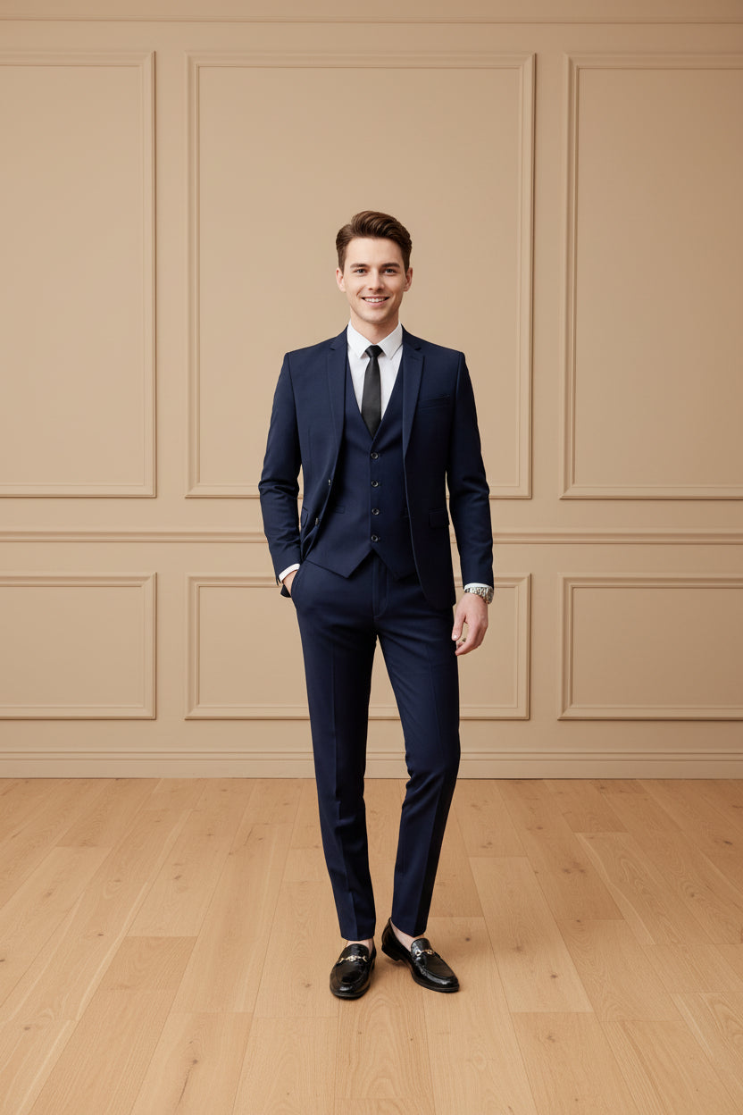 Men Slim Fit Business Suit Set