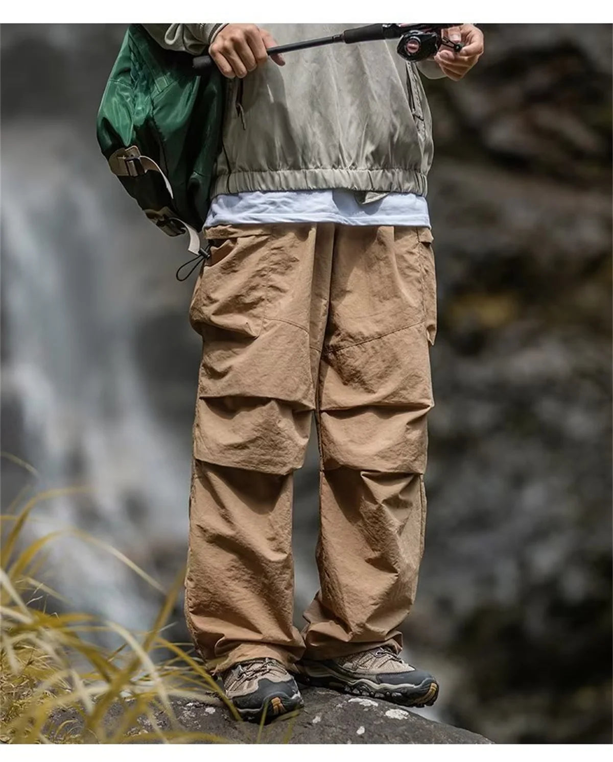 Men Waterproof Cargo Pants Casual Trousers