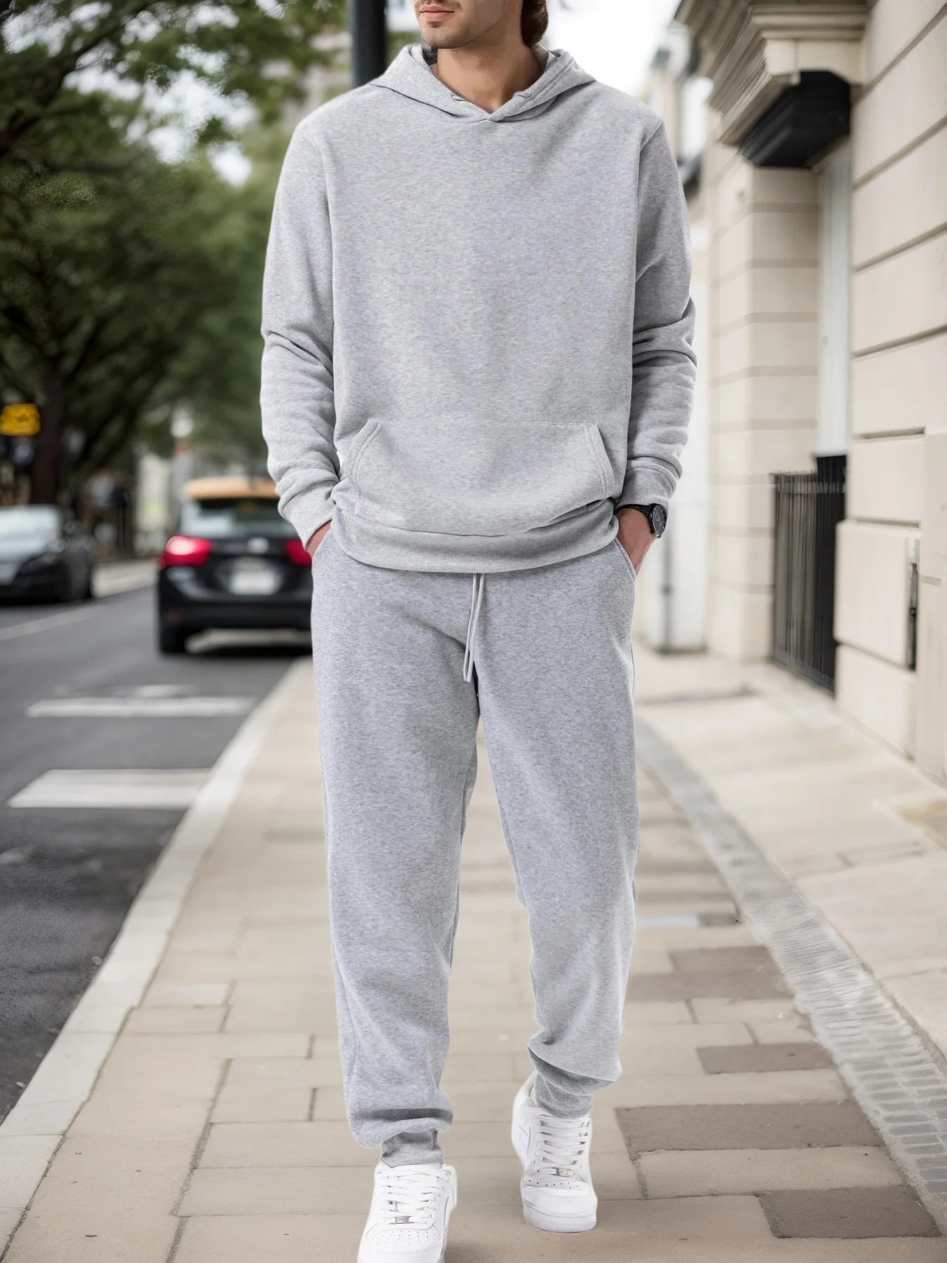Men Hoodie and Jogger Pants Casual Tracksuit Set