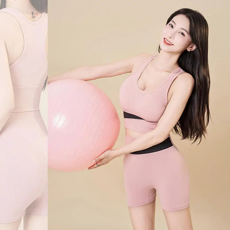 Women Quick Dry Yoga Set High Waist Butt Lifting Fitness Outfit