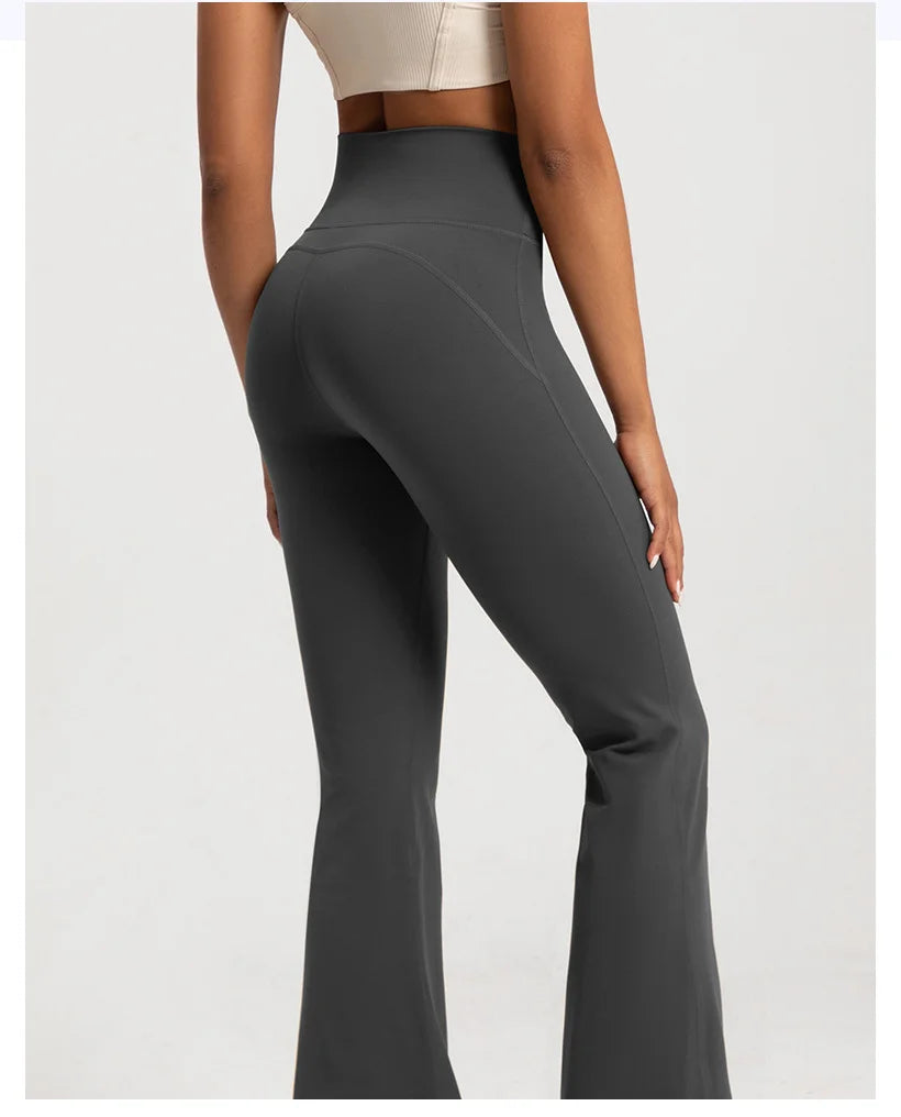 Women High Waist Wide Leg Yoga Pants Slim Fitness Leggings