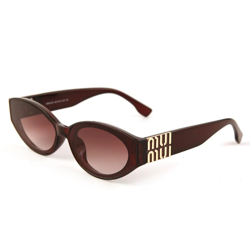 Women Luxury Oval UV400 Designer Fashion Sunglasses