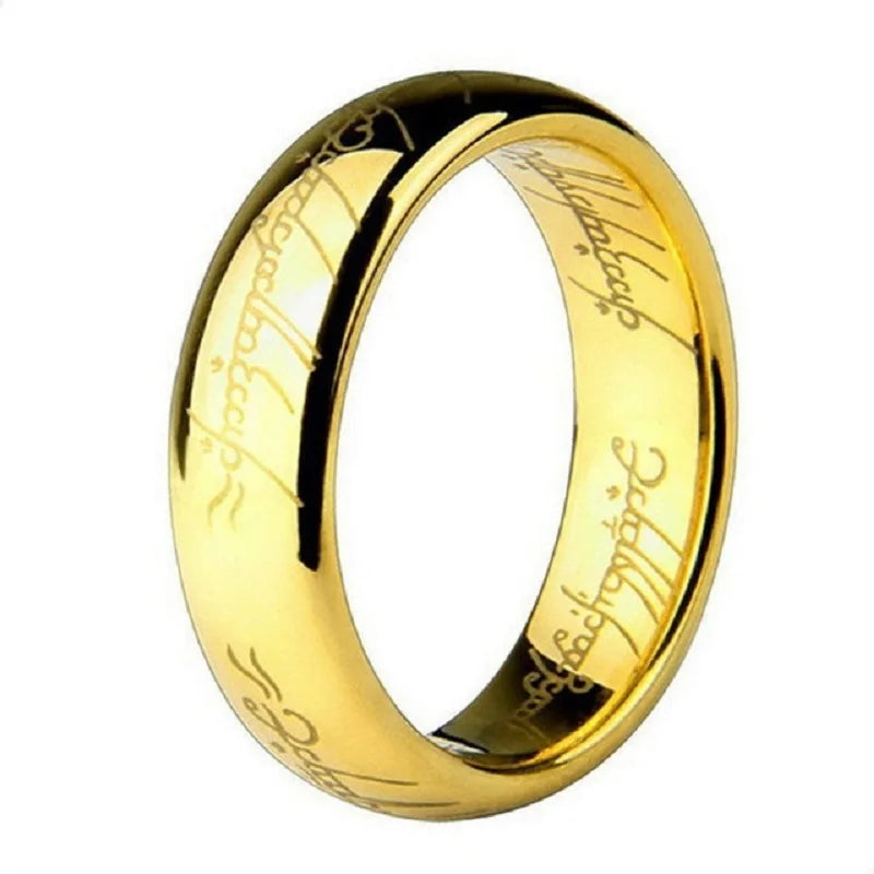 Men Stainless Steel Laser Engraving Exquisite Ring