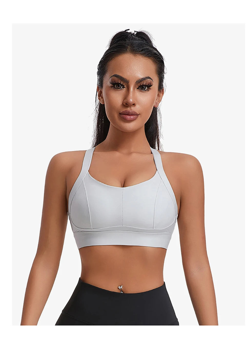 Women High Impact Cross Back Padded Sports Bra