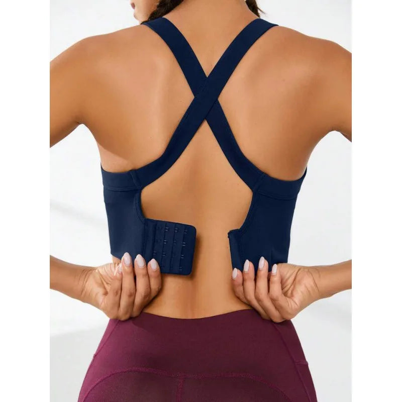 Women Cross Back Adjustable Sports Bra