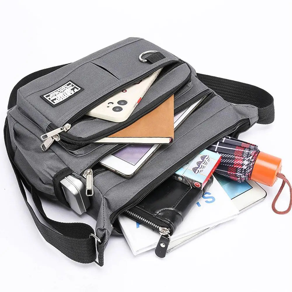 Large Capacity Multi Pocket Business Crossbody Bag for Men