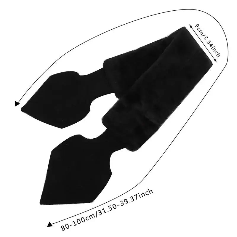Women Winter Knitted Cross Strap Neck Scarf Shawl