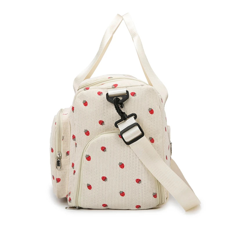 Large Capacity Corduroy Travel Tote Bag for Women
