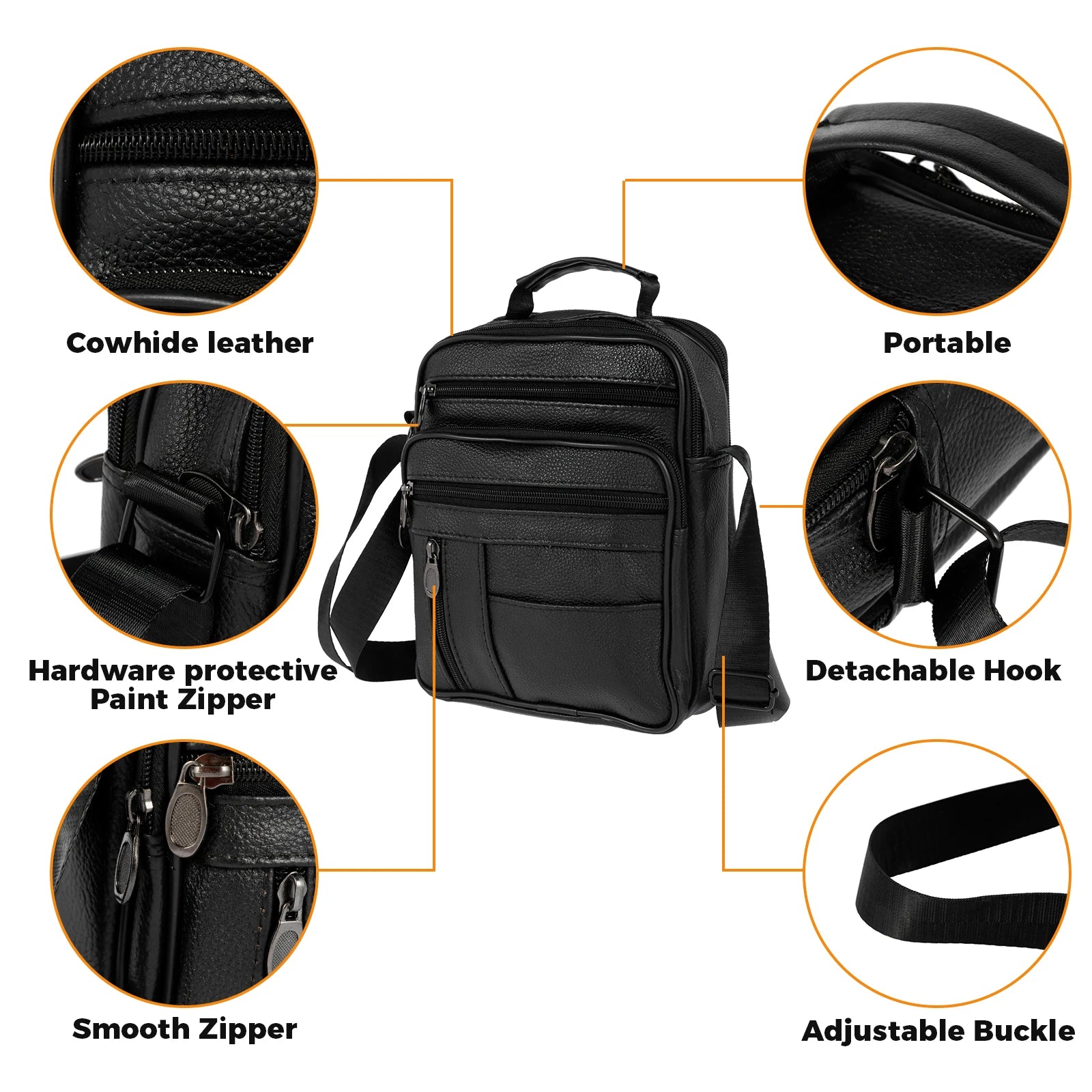 Small Adjustable Strap Crossbody Shoulder Chest Bag for Men