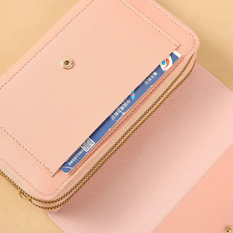 Convertible Wallet Clutch Bag with Coin Pocket for Women