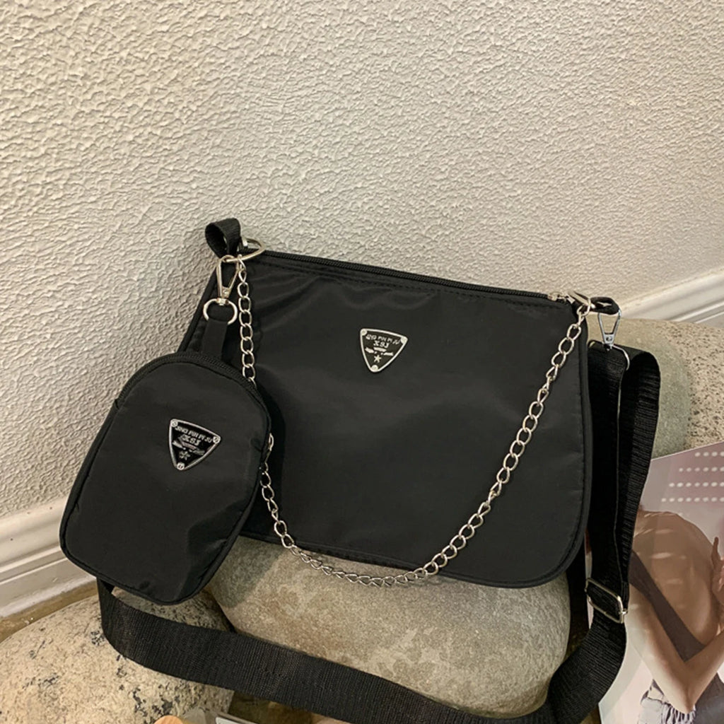 Portable Nylon Crossbody Underarm Bag for Women