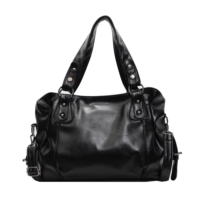 Large Capacity PU Leather Crossbody Tote Bag for Women