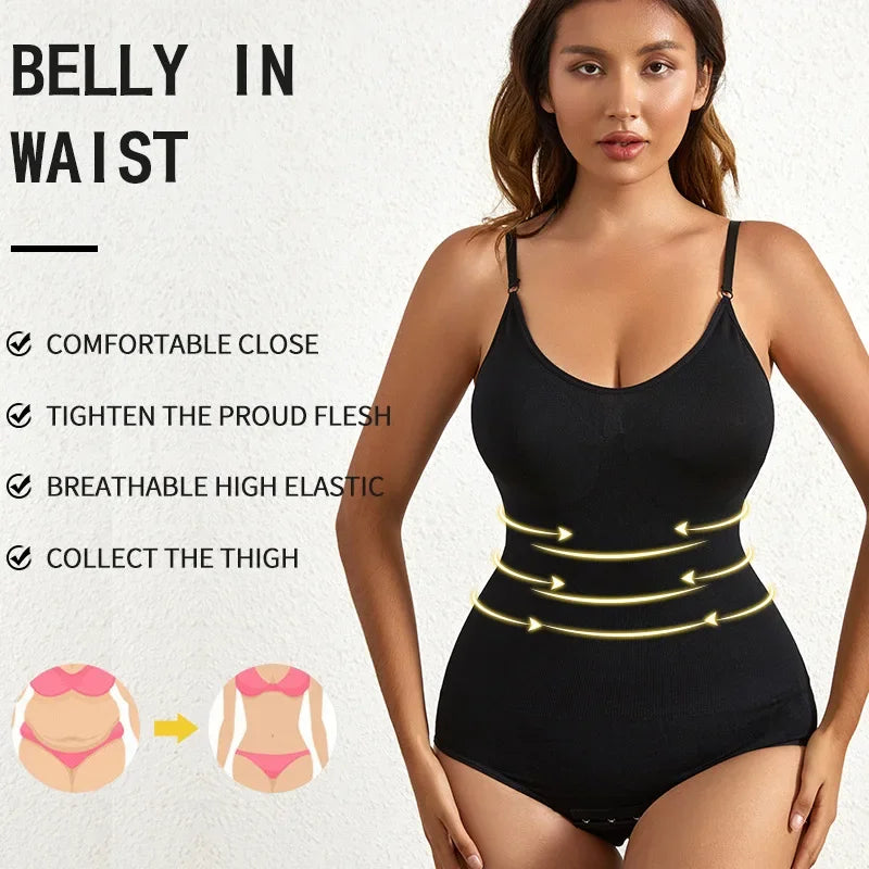 Seamless Tummy Control Shapewear Bodysuit for Women