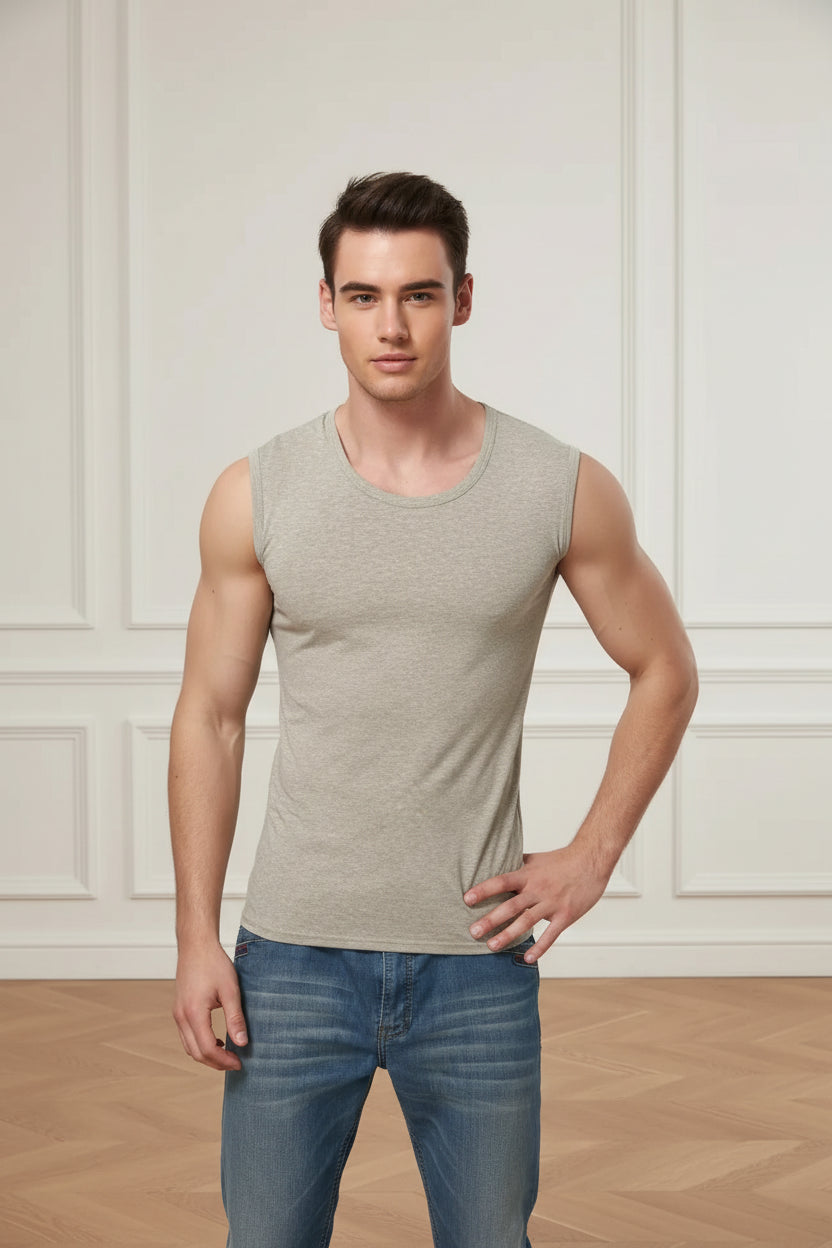 Men Cotton Sleeveless T-shirt