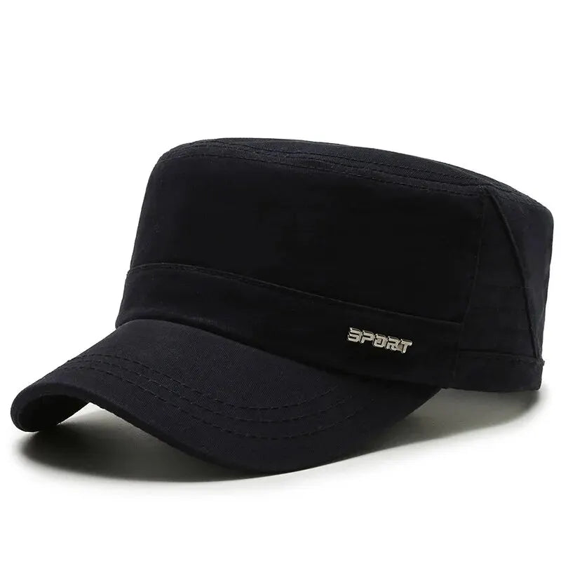 Men Casual Military Flat Cap Fashion Hat