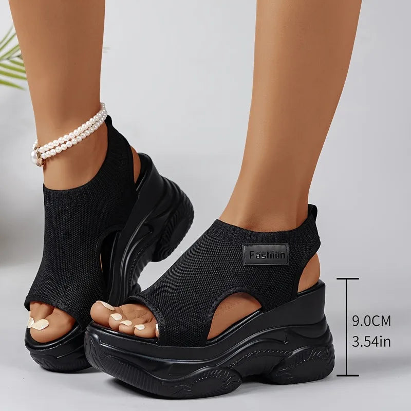 Women Memory Foam Wedge Slide Slippers