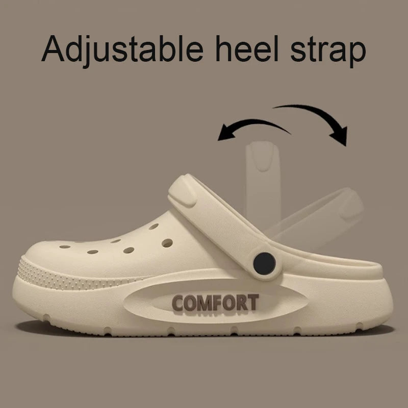 Men Covered Toe Thick Sole Slippers