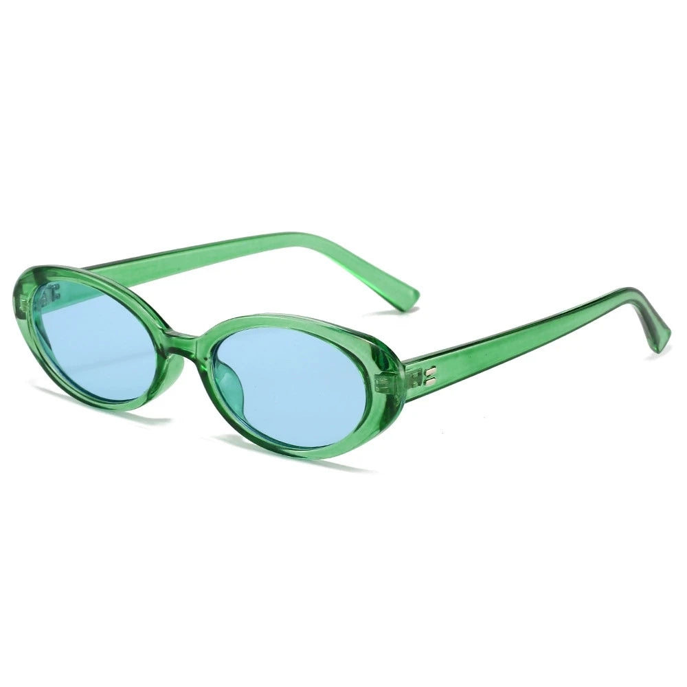 Women Vintage Small Oval Retro Fashion Sunglasses