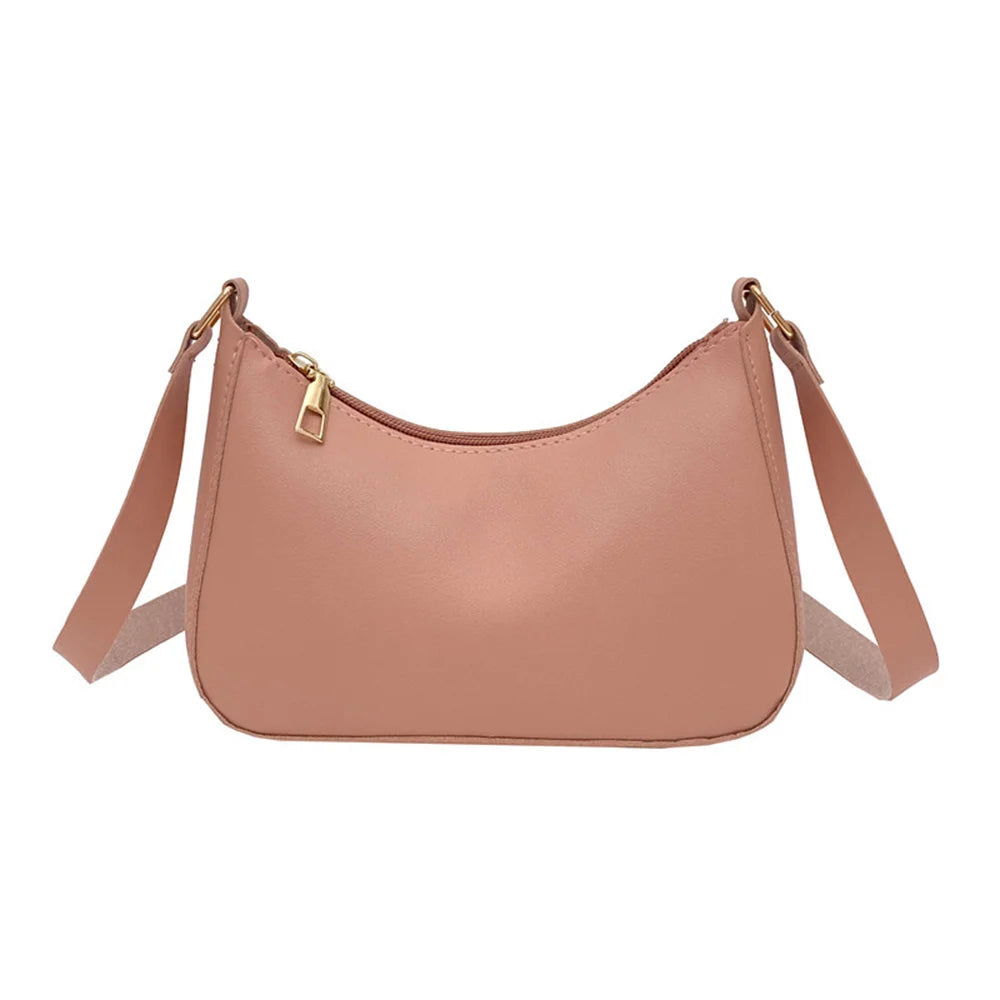 Shoulder Bags WOMEN'S Bag Underarm Bag  Handbags Retro Solid Color PU Leather Shoulder Underarm Bags Casual Women Hobos Handbags