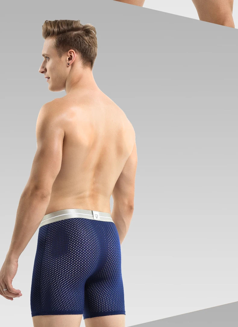 Ice Silk Loose Sports Boxer Shorts for Men