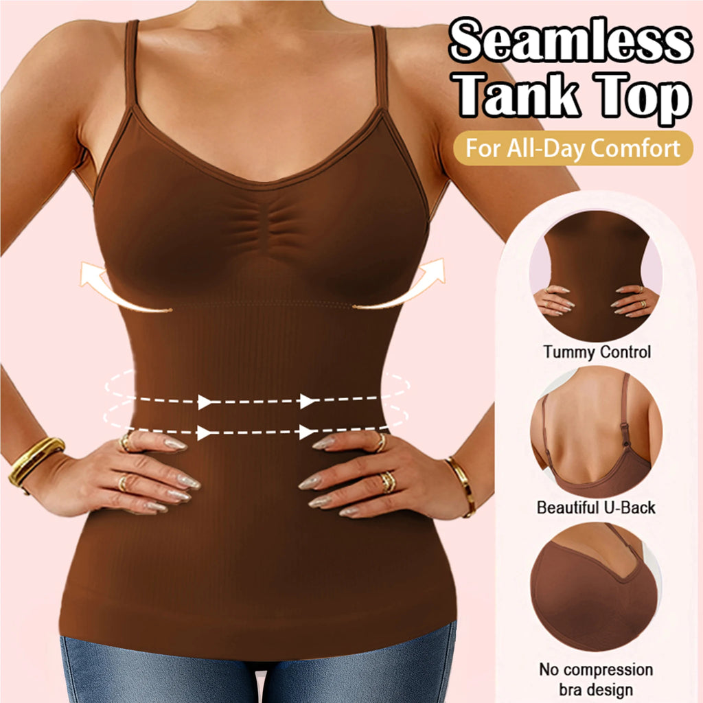 Camisole Shapewear Tank Top with Built In Bra for Women