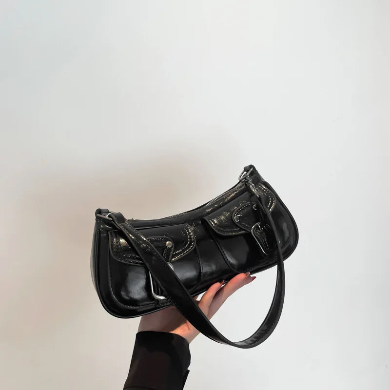 Women's shoulder bag fashion commuting armpit bag personality trendy cool scooter bag small senior sense shoulder crossbody bag