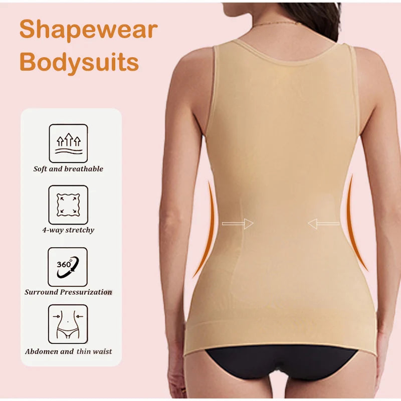 2-in-1 Padded Bra Tummy Control Shapewear Tank Top for Women