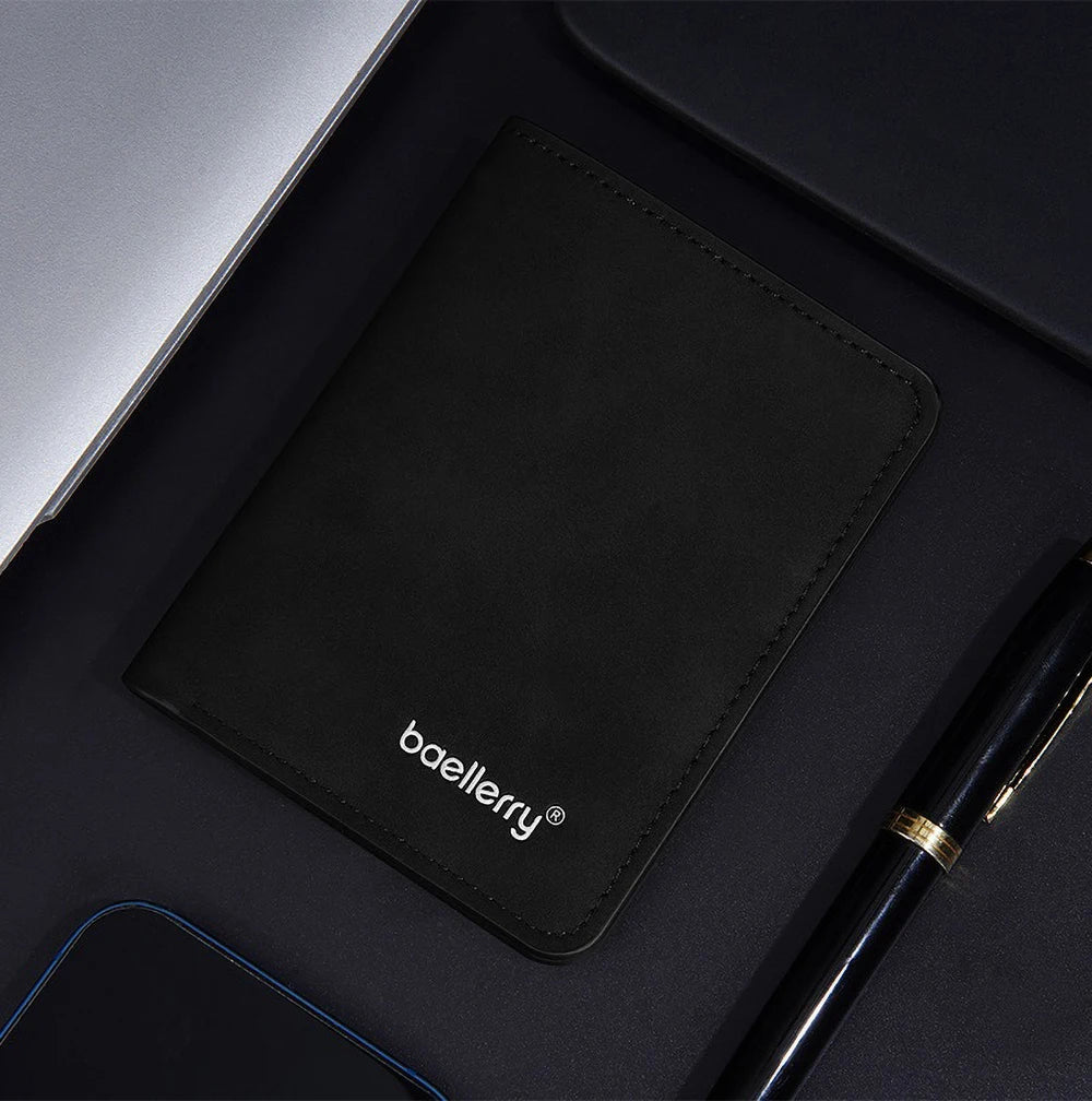 Baellerry PU Leather Minimalist Money Clip Wallet for Men