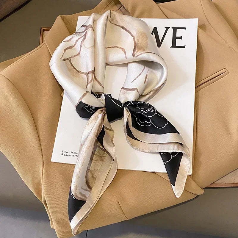 Women Luxury Satin Silk Square Scarf Fashion Hijab Wrap