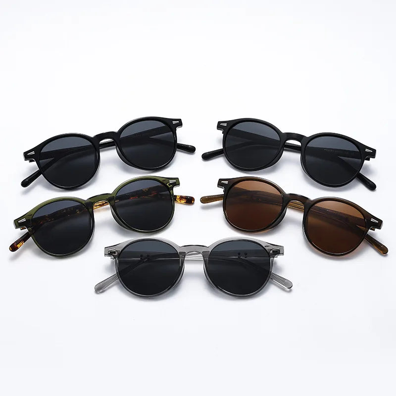 Women Vintage Round Oval UV400 Fashion Sunglasses