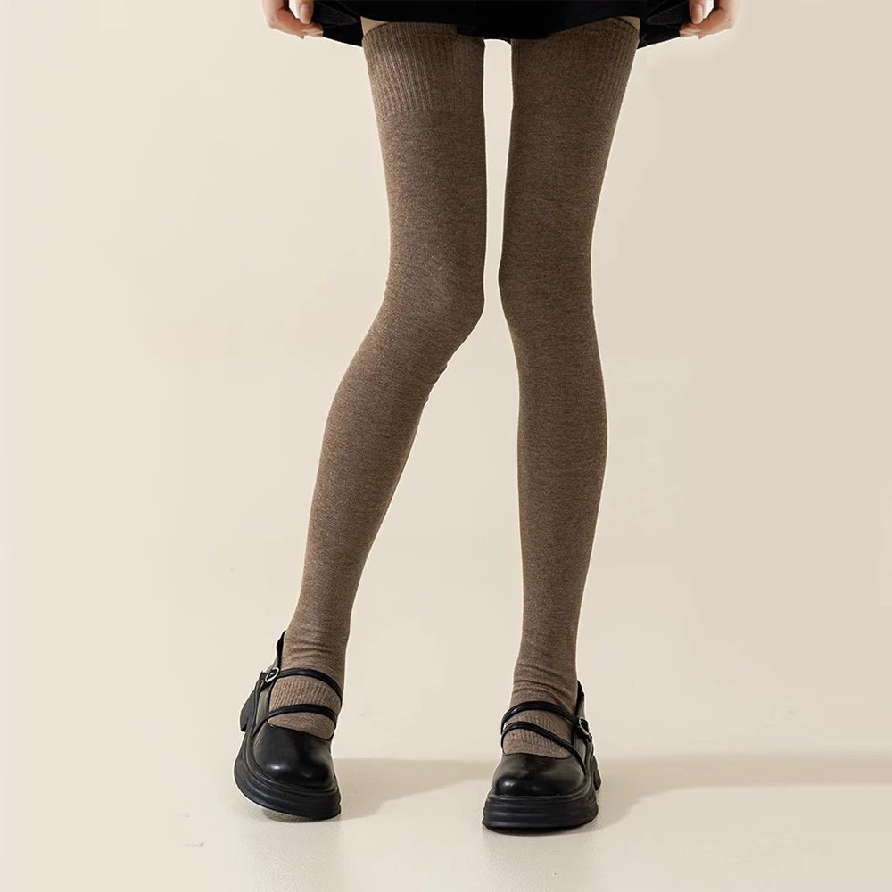 Winter Thigh High Socks for Women Long Velvet Over The Knee Socks
