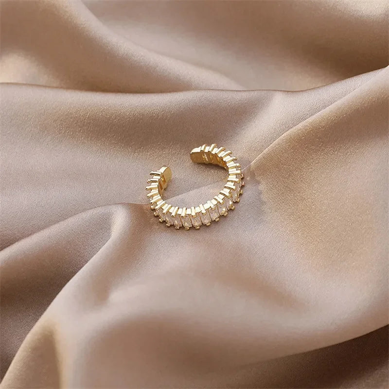 Women Small Ball Open Metal Ring Fashion Jewelry