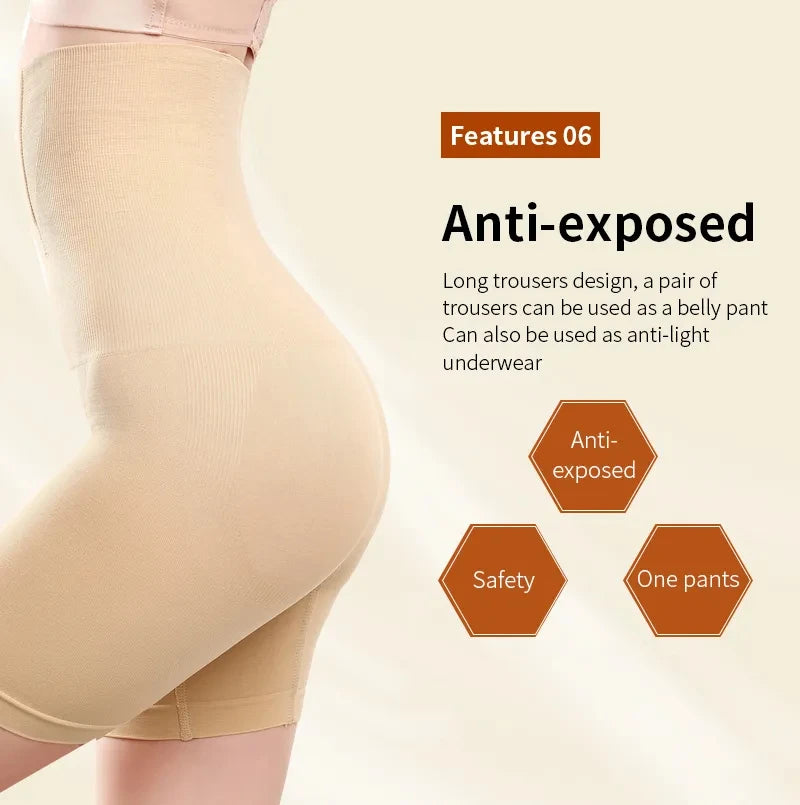 High Waist Tummy Control Seamless Boyshort Shapewear for Women