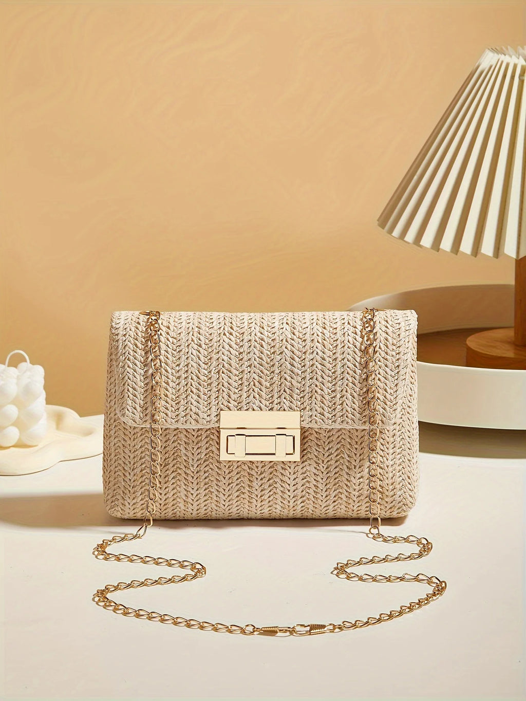 Woven Straw Shoulder Crossbody Bag for Women